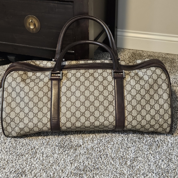 Unisex Gucci Supreme Monogram duffle  travel bag - Picture 2 of 12